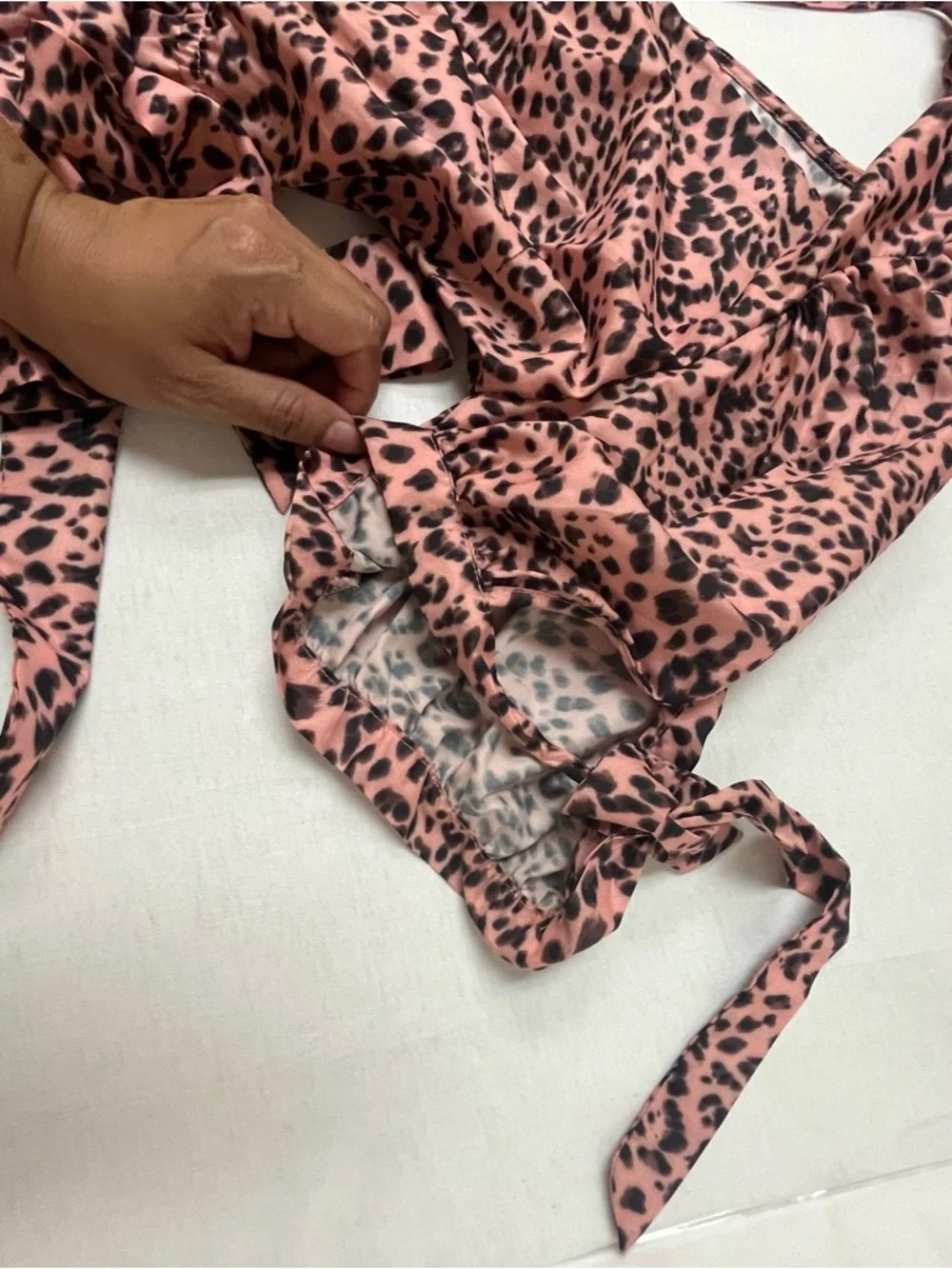 Leopard Print Wrap Romper xl fashion nova - Picture 5 of 8